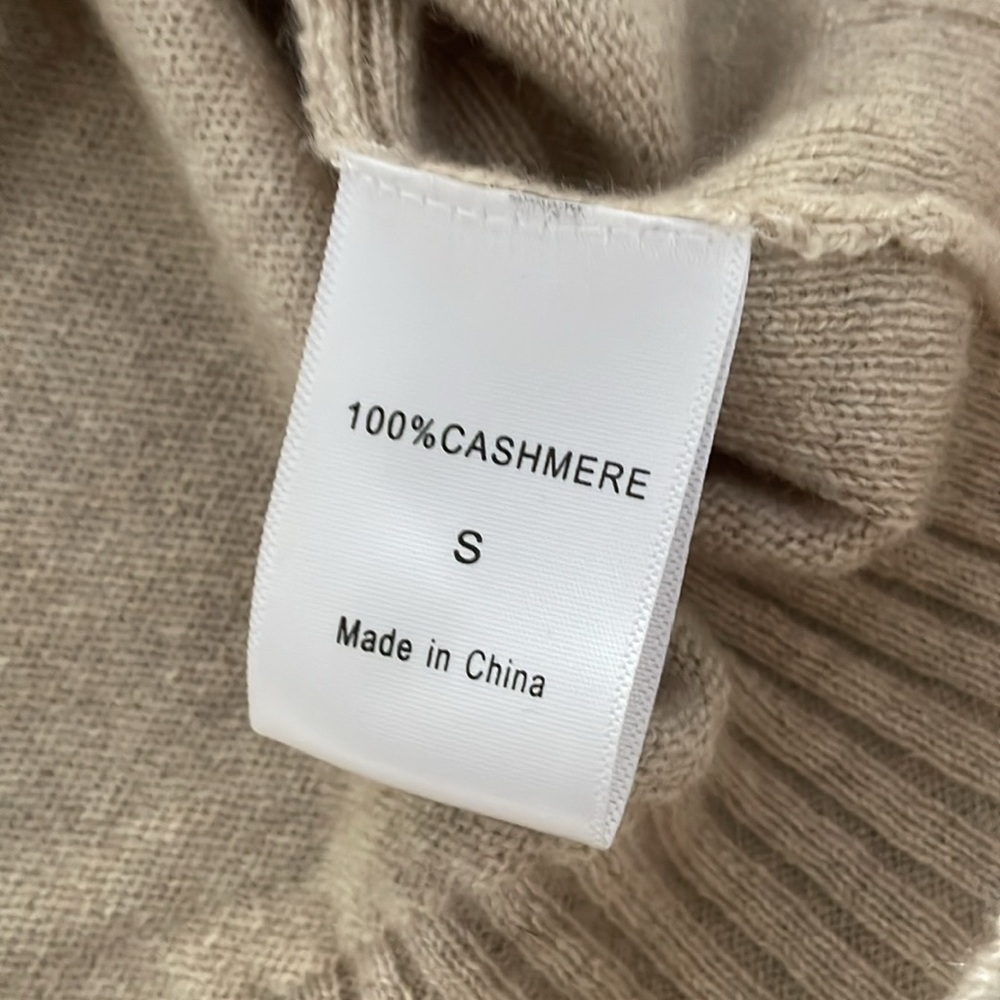 ELEANOREN pure Mongolian cashmere vest new beige camel size S - Picture 6 of 8